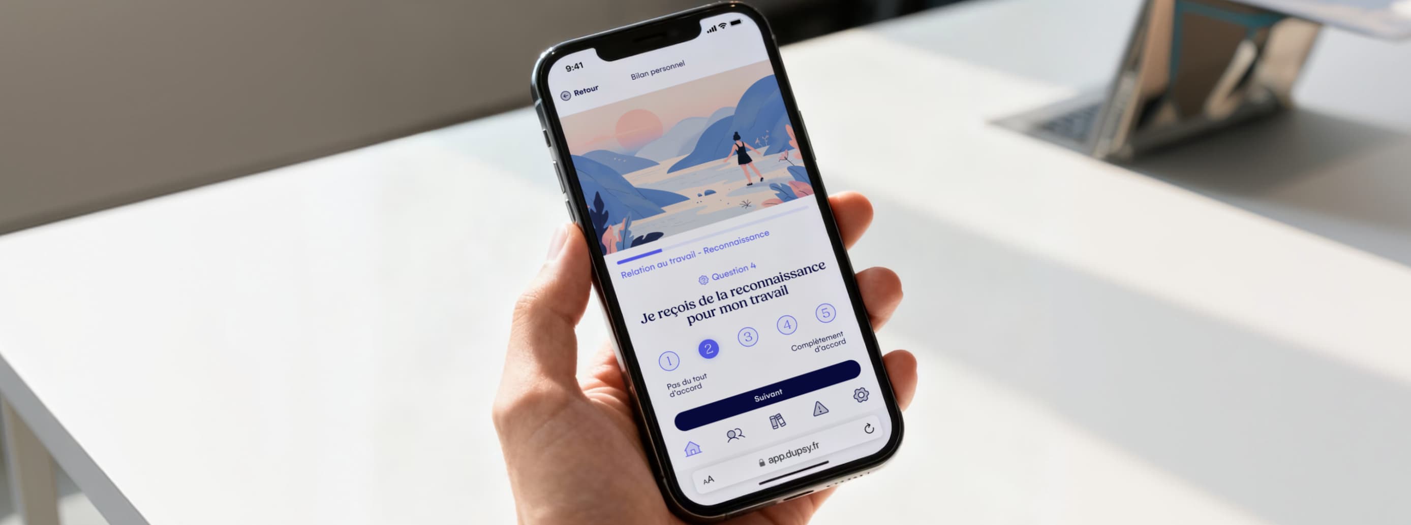 Le bilan personnel d’un collaborateur dans l’application mobile